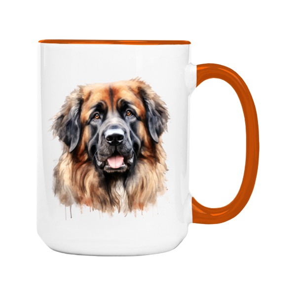 Hrnek velký barevný s potiskem Leonberger